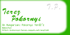 terez pokornyi business card